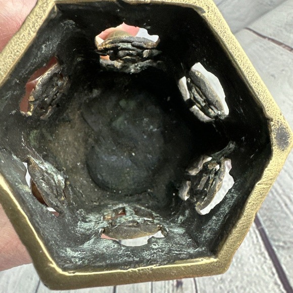 Antique Bronze Hexagon‎ Tripod Instant Burner - Picture 5 of 9